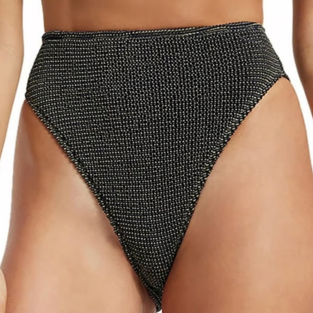 Good American Always Fits Black & Gold Metallic Bikini 2XL/3XL